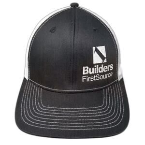 Ivory Headwear Builders FirstSource Trucker Hat Black One Size Snapback Mesh